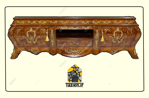 زیرتلویزیونی کلاسیک چوبی مدل لوکس 31